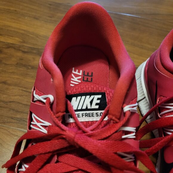 Nike Free 5.0 2014 Red Black White Running Sneakers Shoes Size 9 - Picture 7 of 12